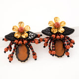 Beaded clip on earrings