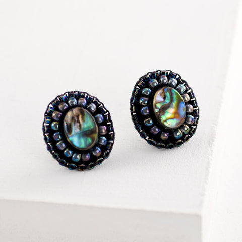 Abalone stud earrings