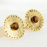 Big circle stud earrings