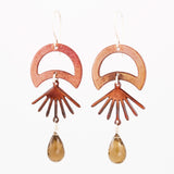 Peach brown earrings