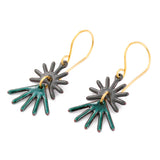 Green earrings with gold filled earwires