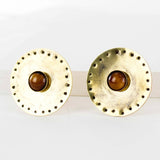 Vintage style circle clip on earrings