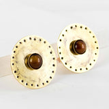 Circle clip on earrings