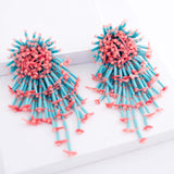 Beaded clip on earrings