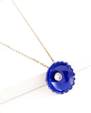 Blue enamel vintage style necklace