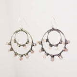 Handmade silver wire wrapped earrings
