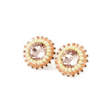Blush pink ivory stud earrings - Exquistry - 2