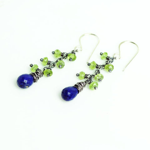 Blue and green earrings | 12th woman jewelry