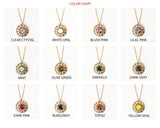 Vintage style gold tone brass necklace | custom rhinestone jewelry