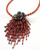 Green bead necklace