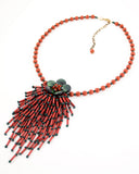 Beaded statement necklace