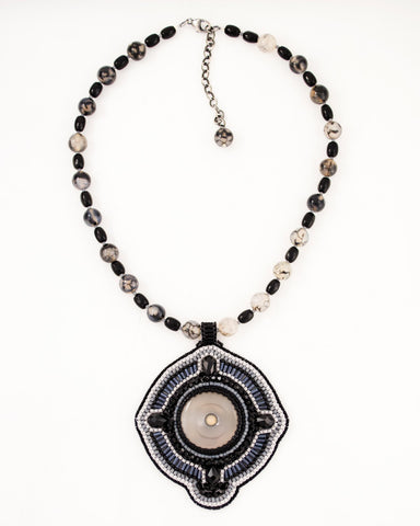 Black statement necklace