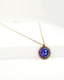 Purple swarovski delicate necklace