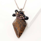 Brown pendant necklace