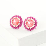 Peach coral earrings