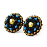 Hand beaded stud earrings