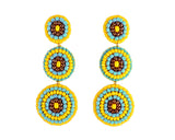 Yellow turquoise gold statement earrings - Exquistry