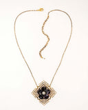 Antique style brass necklace