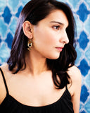 Honey bee dangle earrings | brown black brass insect dangles