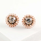Peach stud earrings