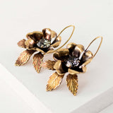 Black gold earrings