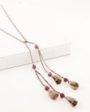 Brown quartz necklace