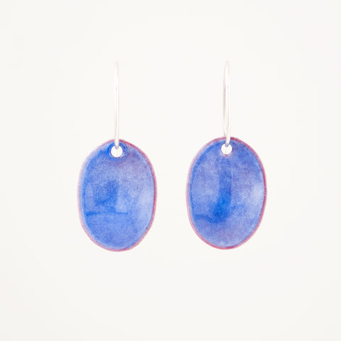 Blue enamel earrings 