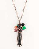 Copper wire wrapped necklace