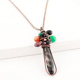 Garnet sunstone necklace