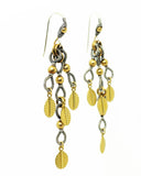 Silver long shoulder duster earrings