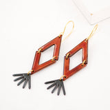 Kite diamond rhombus shaped earrings