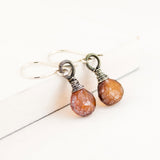 Sterling silver wire wrapped earrings