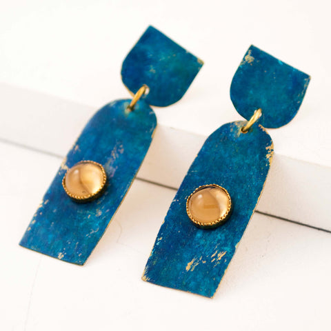 Champagne topaz earrings