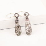 Silver wire wrapped earrings