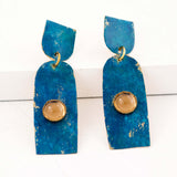 Teal earrings