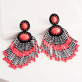 Beaded statement earrings