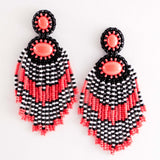 Coral statement earrings