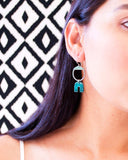 Sage Green Drop Earrings with Sterling Silver
