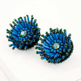 Teal stud earrings