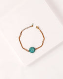 Delicate teal green Swarovski bracelet