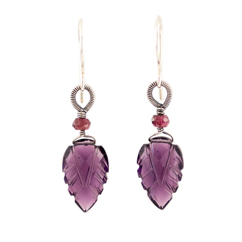 Amethyst drop earrings