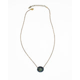 Abalone shell necklace and earrings set | Hand beaded