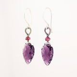 Silver wire wrapped earrings