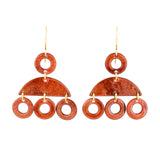 Burnt orange statement earrings
