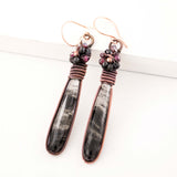 Copper wire wrapped earrings