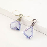 Silver wire wrapped earrings