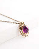 Vintage plum purple necklace