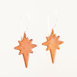 Caramel color drop earrings | North Star earrings
