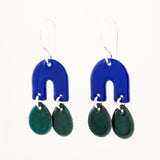 Unique handmade enamel earrings
