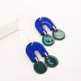 Dark green earrings
